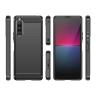 Carbon Case etui do Sony Xperia 10 V elastyczny silikonowy karbonowy pokrowiec czarne na NearMe.pl
