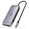 Choetech 9w1 wielofunkcyjny HUB USB Typ C - 3x USB 3.2 Gen 1 / czytnik kart SD i TF / HDMI 4K 30Hz / VGA Full HD 60Hz / USB Typ C / RJ45 szary (HUB-M15 gray) na NearMe.pl