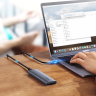 Ugreen kieszeń na dysk obudowa dysku twardego M.2 B-Key SATA 3.0 5Gbps szary + kabel USB Typ C (CM400) na NearMe.pl