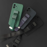 Rope Case silikonowe etui ze smyczą torebka smycz pasek do Samsung Galaxy A13 5G czarny na NearMe.pl