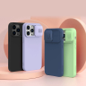 Nillkin CamShield Silky Silicone Case etui iPhone 14 Pro pokrowiec z osłoną na aparat zielony na NearMe.pl