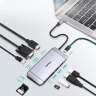 Choetech 9w1 wielofunkcyjny HUB USB Typ C - 3x USB 3.2 Gen 1 / czytnik kart SD i TF / HDMI 4K 30Hz / VGA Full HD 60Hz / USB Typ C / RJ45 szary (HUB-M15 gray) na NearMe.pl