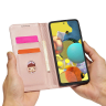 Magnet Card Case etui do Samsung Galaxy A12 5G pokrowiec portfel na karty kartę podstawka różowy na NearMe.pl