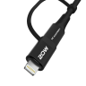 Kabel Wozinsky WNBAA 4w1 2x USB-C 1x USB-A 1x Lightning 60W 1 m - czarny na NearMe.pl