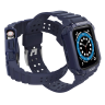 Pasek z etui ochronnym Protect Strap Band do Apple Watch 42 / 44 / 45 mm opaska obudowa pancerna - niebieski na NearMe.pl
