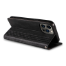 Magnet Strap Case etui iPhone 14 Pro Max pokrowiec z klapką portfel mini smycz podstawka czarne na NearMe.pl