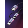 Ugreen kabel przewód 2w1 USB - micro USB / USB Typ C 1m 2,4A czarny (30875) na NearMe.pl