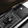 Etui Hybrid Armor Camshield do Samsung Galaxy S24 pancerne z osłoną na aparat - czarne na NearMe.pl