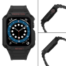Pasek z etui ochronnym Protect Strap Band do Apple Watch 38 / 40 / 41 mm opaska obudowa pancerna - czarny na NearMe.pl