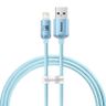 Kabel USB do iP Baseus Crystal Shine, 2.4A, 1.2m (niebieski) na NearMe.pl