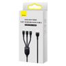 Kabel USB 3w1 Baseus Flash Series, USB-C + micro USB + Lightning, 100W, 1.2m (czarny) na NearMe.pl