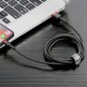 Kabel Lightning USB Baseus Cafule 2,4A 1m (czarno-czerwony) na NearMe.pl