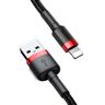 Kabel Lightning USB Baseus Cafule 2,4A 1m (czarno-czerwony) na NearMe.pl