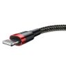 Kabel Lightning USB Baseus Cafule 2,4A 1m (czarno-czerwony) na NearMe.pl