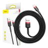 Kabel Lightning USB Baseus Cafule 2,4A 1m (czarno-czerwony) na NearMe.pl