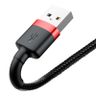 Kabel Lightning USB Baseus Cafule 2,4A 1m (czarno-czerwony) na NearMe.pl