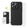 Etui Baseus Synthetic Fiber iPhone 15 Pro + szkło hartowane na NearMe.pl