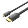 Kabel HDMI-D męski do HDMI-A męski Vention AGIBH 2m, 4K 60Hz (czarny) na NearMe.pl