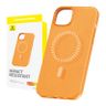 Magnetyczne Etui na telefon iPhone 15 ProMax Baseus Fauxther Series (Pomarańczowe) na NearMe.pl