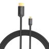 Kabel HDMI-D męski do HDMI-A męski Vention AGIBH 2m, 4K 60Hz (czarny) na NearMe.pl