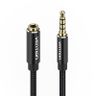 Kabel audio TRRS 3,5mm męski do 3,5mm żeński Vention BHCBI 3m czarny na NearMe.pl
