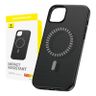 Magnetyczne Etui na telefon iPhone 15 ProMax Baseus Fauxther Series (Czarne) na NearMe.pl