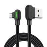 Kabel USB do Micro USB kątowy Mcdodo CA-5280 LED, 1.2m (czarny) na NearMe.pl