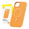 Magnetyczne Etui na telefon iPhone 15 Pro Baseus Fauxther Series (Pomarańczowe) na NearMe.pl