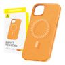 Magnetyczne Etui na telefon iPhone 15 Plus Baseus Fauxther Series (Pomarańczowe) na NearMe.pl