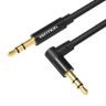Kabel audio AUX 3,5mm do kątowy 90° 3,5mm Vention BAKBF-T 1m Czarny na NearMe.pl