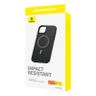 Magnetyczne Etui na telefon iPhone 15 Plus Baseus Fauxther Series (Czarne) na NearMe.pl