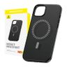 Magnetyczne Etui na telefon iPhone 15 Plus Baseus Fauxther Series (Czarne) na NearMe.pl