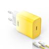 Ładowarka XO CE18 PD 30W 1x USB-C + kabel USB-C - Lightning żółto-biała na NearMe.pl
