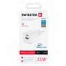 SWISSTEN Ładowarka Sieciowa Adapter GaN USB 27W QC + USB-C 35W PD biała na NearMe.pl