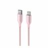 SWISSTEN TEXTILE II Kabel w oplocie USB-C / Lightning 3A 30W 1,5m różowy na NearMe.pl
