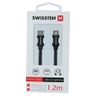 SWISSTEN Kabel w oplocie USB-C / Lightning 1,2 M czarny na NearMe.pl