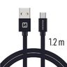 SWISSTEN TEXTILE Kabel w oplocie USB / MicroUSB 1,2 M czarny na NearMe.pl