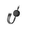 JELLICO kabel - B19 USB / USB-C + Lightning + microUSB 3,1A zwijany 1,2m czarny na NearMe.pl