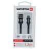 SWISSTEN TEXTILE Kabel w oplocie USB / MicroUSB 1,2 M czarny na NearMe.pl