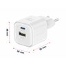 SWISSTEN Ładowarka Sieciowa Adapter GaN USB 27W QC + USB-C 35W PD biała na NearMe.pl