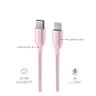 SWISSTEN TEXTILE II Kabel w oplocie USB-C / Lightning 3A 30W 1,5m różowy na NearMe.pl