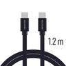 SWISSTEN Kabel w oplocie USB-C / USB-C 1,2 M czarny na NearMe.pl