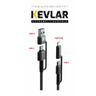 SWISSTEN Kabel Kevlar 4w1 USB + USB-C / USB-C + Lightning 60W 3A 1,5m antracyt na NearMe.pl
