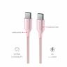 SWISSTEN TEXTILE II Kabel w oplocie USB-C / USB-C 3A 60W 1,5m różowy na NearMe.pl