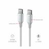 SWISSTEN TEXTILE II Kabel w oplocie USB-C / USB-C 3A 60W 1,5m biały na NearMe.pl
