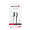 SWISSTEN TEXTILE II Kabel w oplocie USB-C / Lightning 3A 30W 1,5m czarny na NearMe.pl