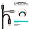 SWISSTEN Kabel w oplocie USB-C / Lightning 1,2 M czarny na NearMe.pl