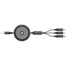 JELLICO kabel - B19 USB / USB-C + Lightning + microUSB 3,1A zwijany 1,2m czarny na NearMe.pl