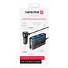 SWISSTEN Ładowarka Samochodowa + 3x gniazdo zapalniczki + 2 x USB-C PD 30W + USB 3.0 kabel 1m 108W - 216W czarna na NearMe.pl