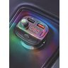 SWISSTEN Transmiter FM RGB / Ładowarka Samochodowa USB + USB-C czarny na NearMe.pl